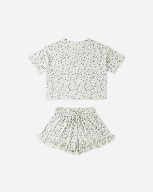 Mosie Set Blue Ditsy