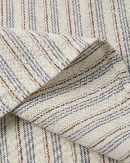 Collared Short Sleeve Shirt Nautical Stripe