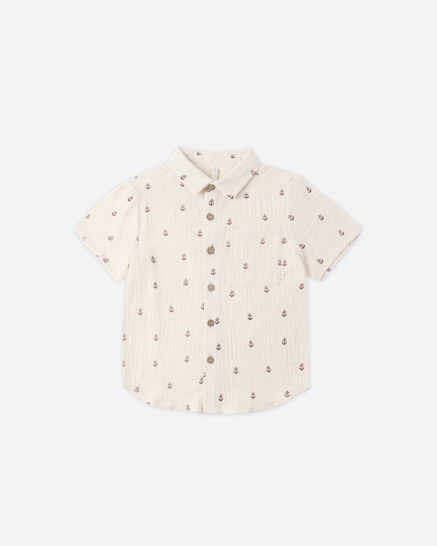 Collared Short Sleeve Shirt Anchors