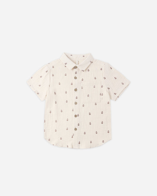 Collared Short Sleeve Shirt Anchors