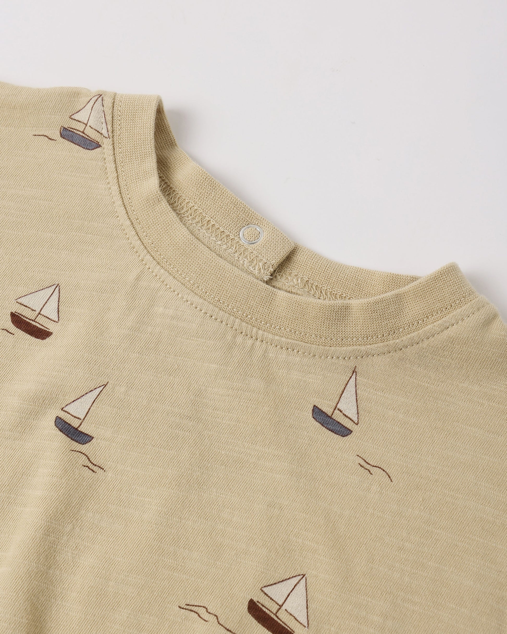 Relaxed Bubble Romper Sailboats