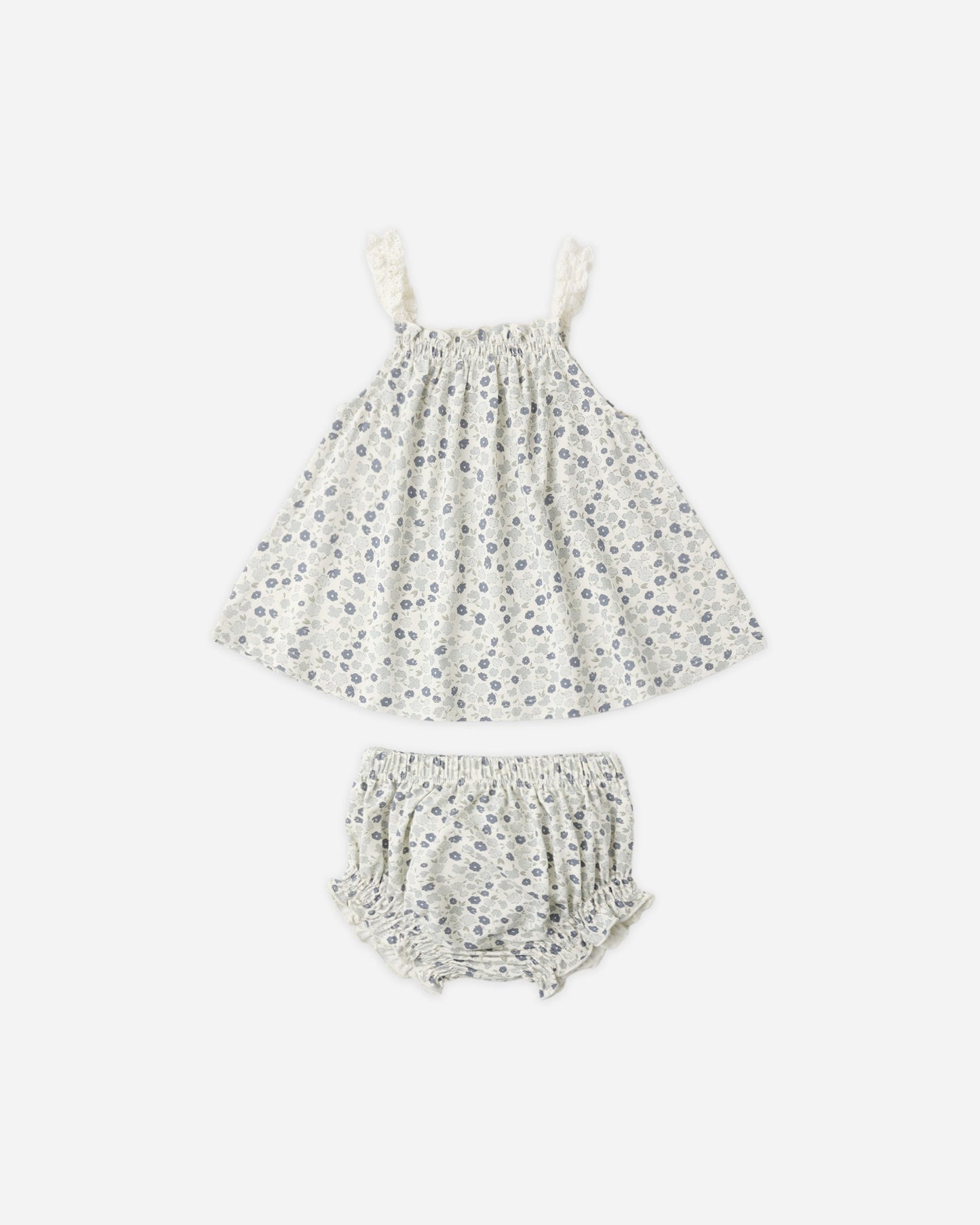 Swing Top & Bloomer Set Blue Ditsy