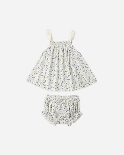 Swing Top & Bloomer Set Blue Ditsy