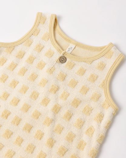 Baby Tank Set Butterscotch Grid