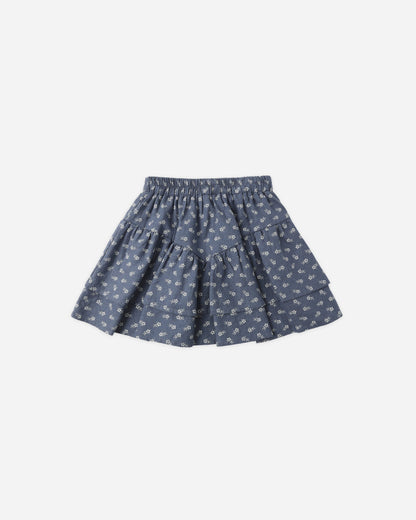 Tiered Mini Skirt Ditsy