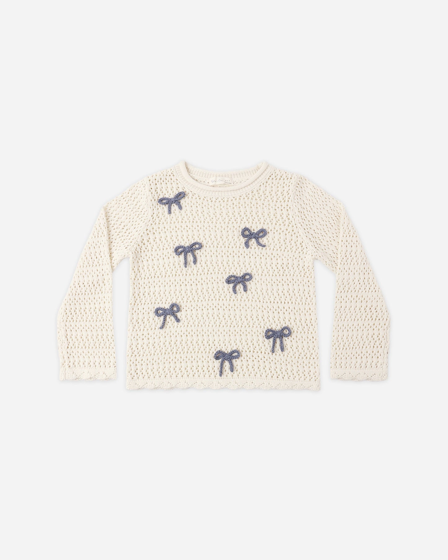 Crochet Knit Pullover Bows