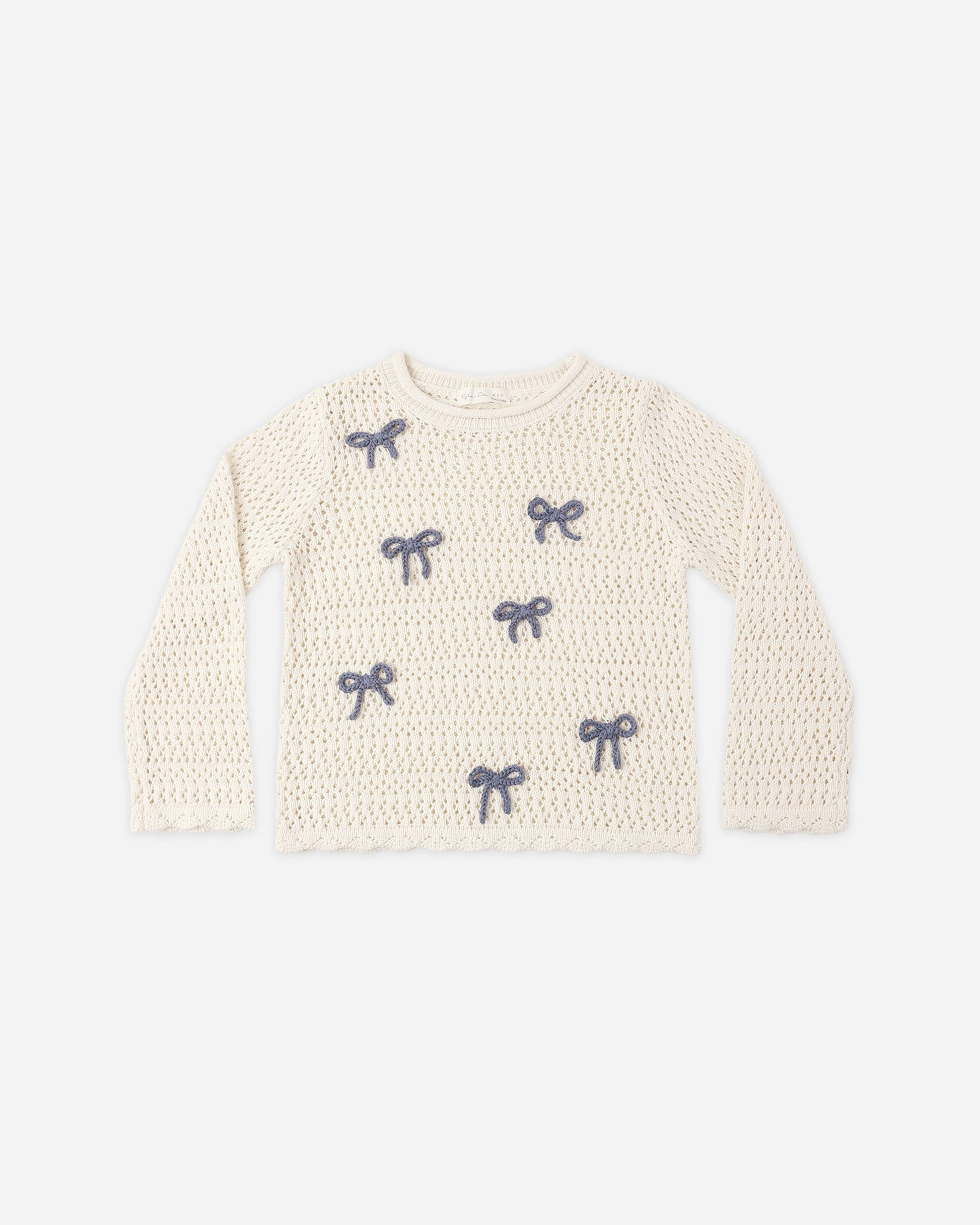 Crochet Knit Pullover Bows