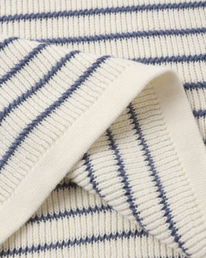 Chandler Knit Polo Marine Stripe