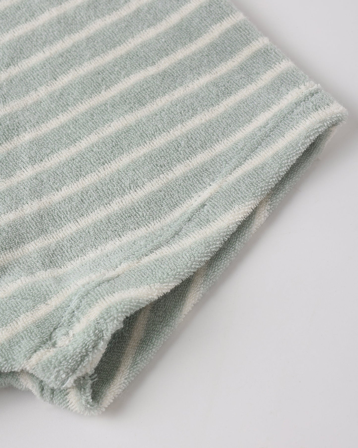 Gio Romper Seafoam Terry Stripe