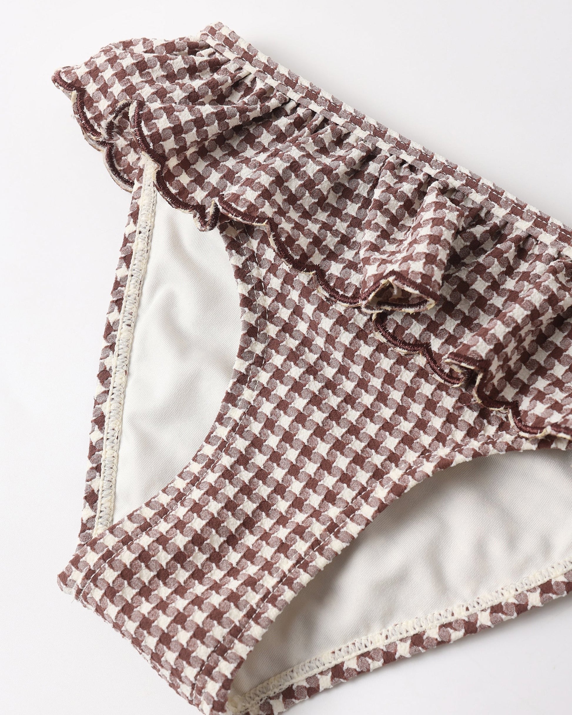 Santorini Bikini Chocolate Houndstooth