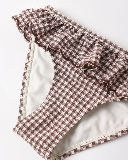 Santorini Bikini Chocolate Houndstooth