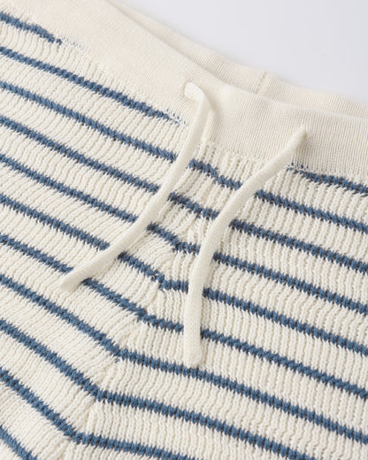 Knit Vest Set Marine Stripe