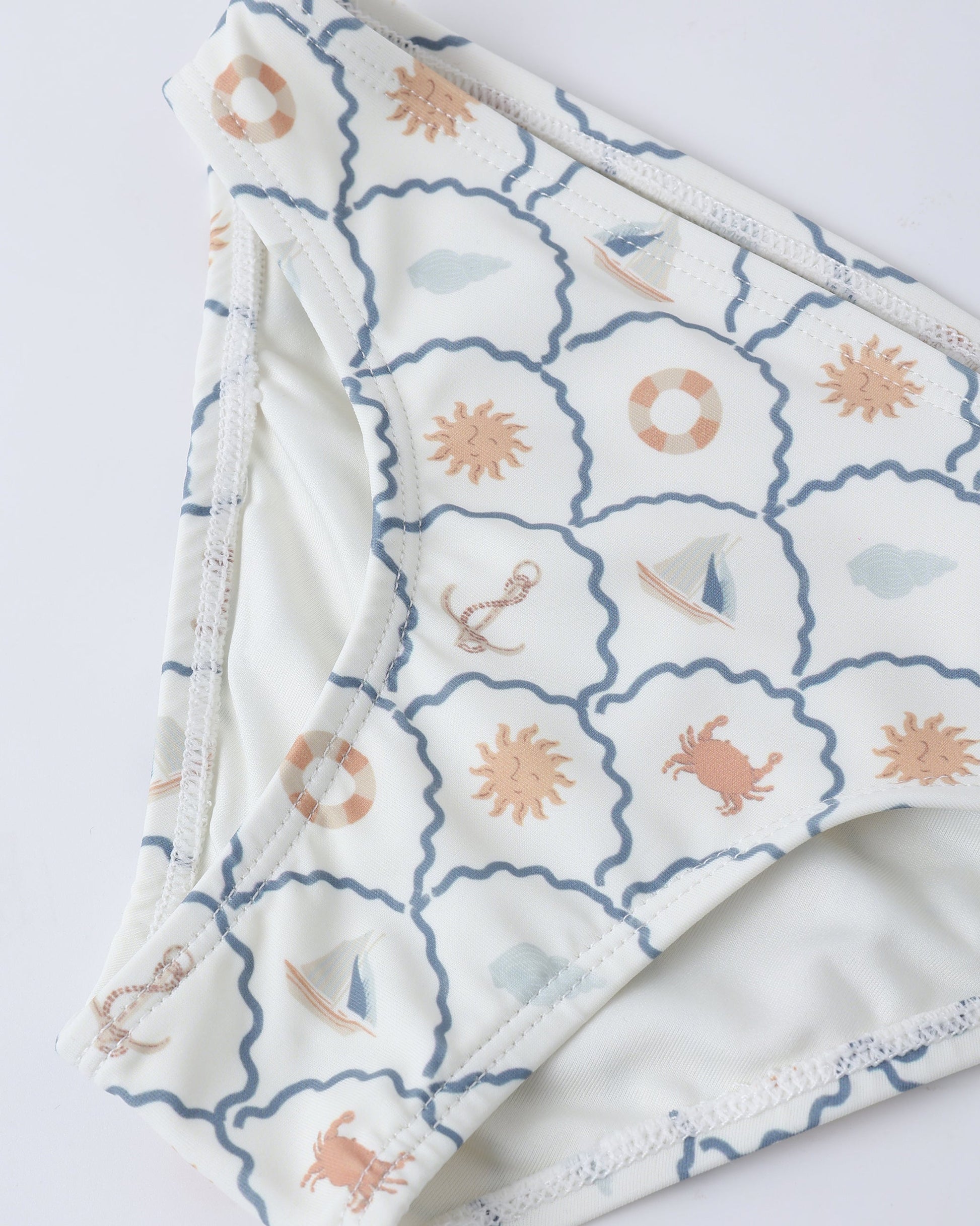 Crop Rashguard Set Nautical