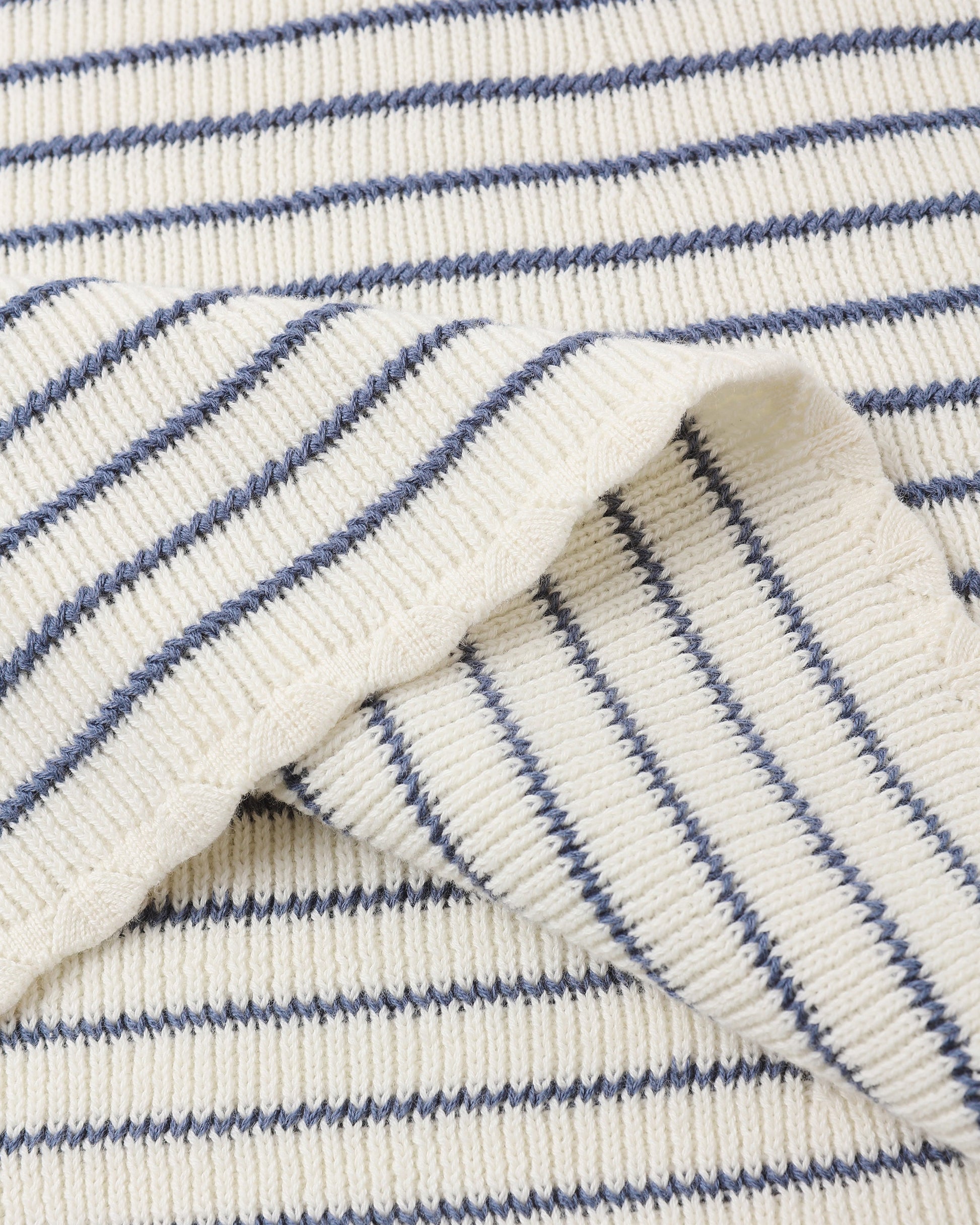 Crochet Tank Mini Dress Marine Stripe