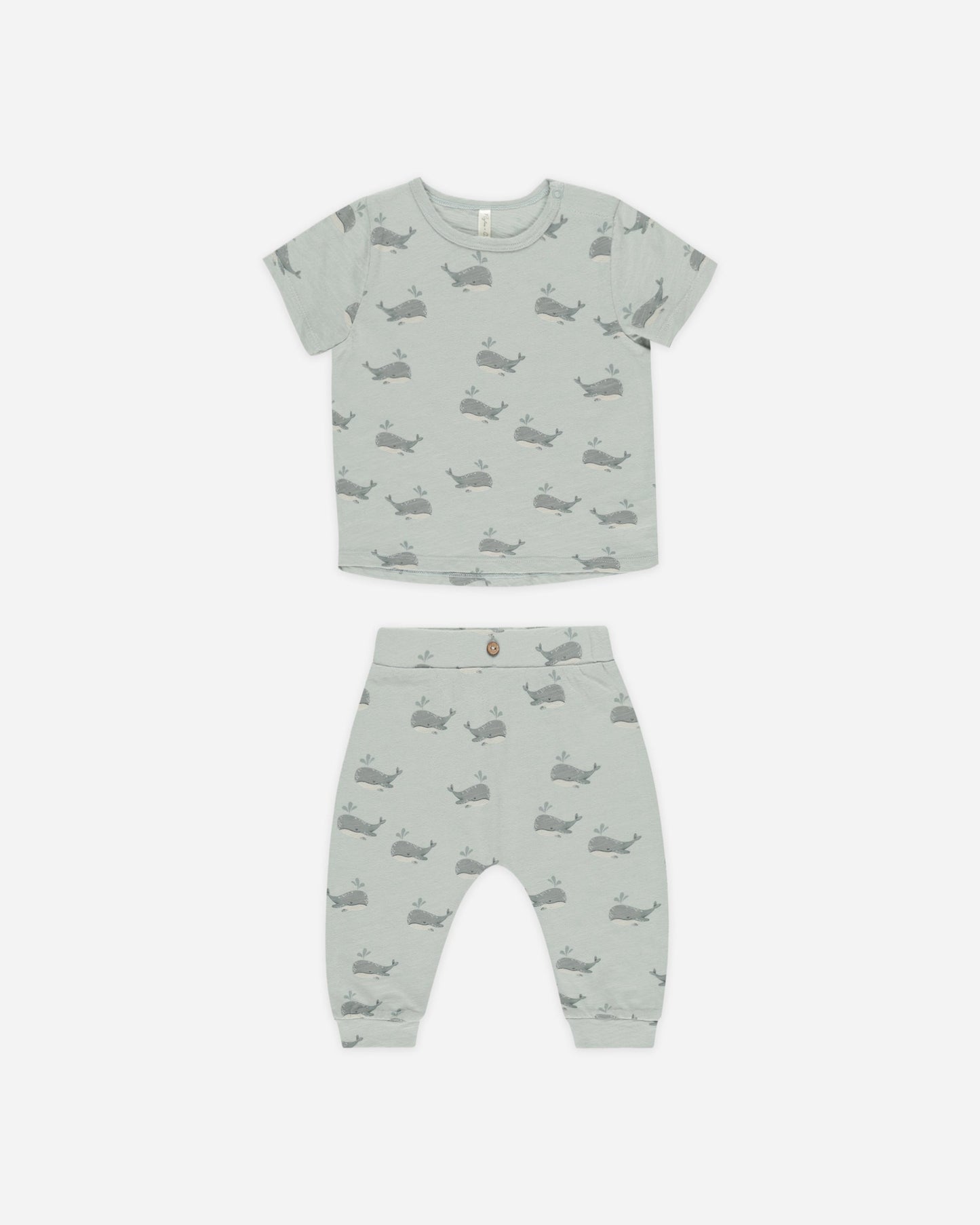 Tee + Slouch Pant Set Whales