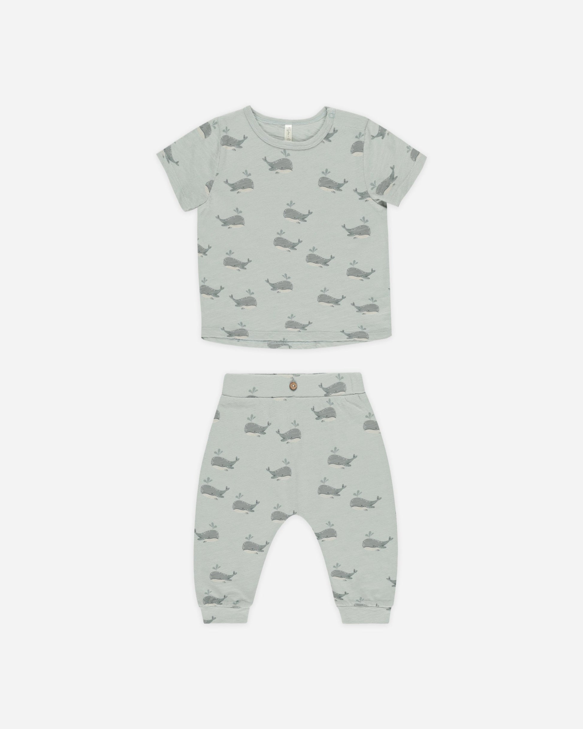 Tee + Slouch Pant Set Whales
