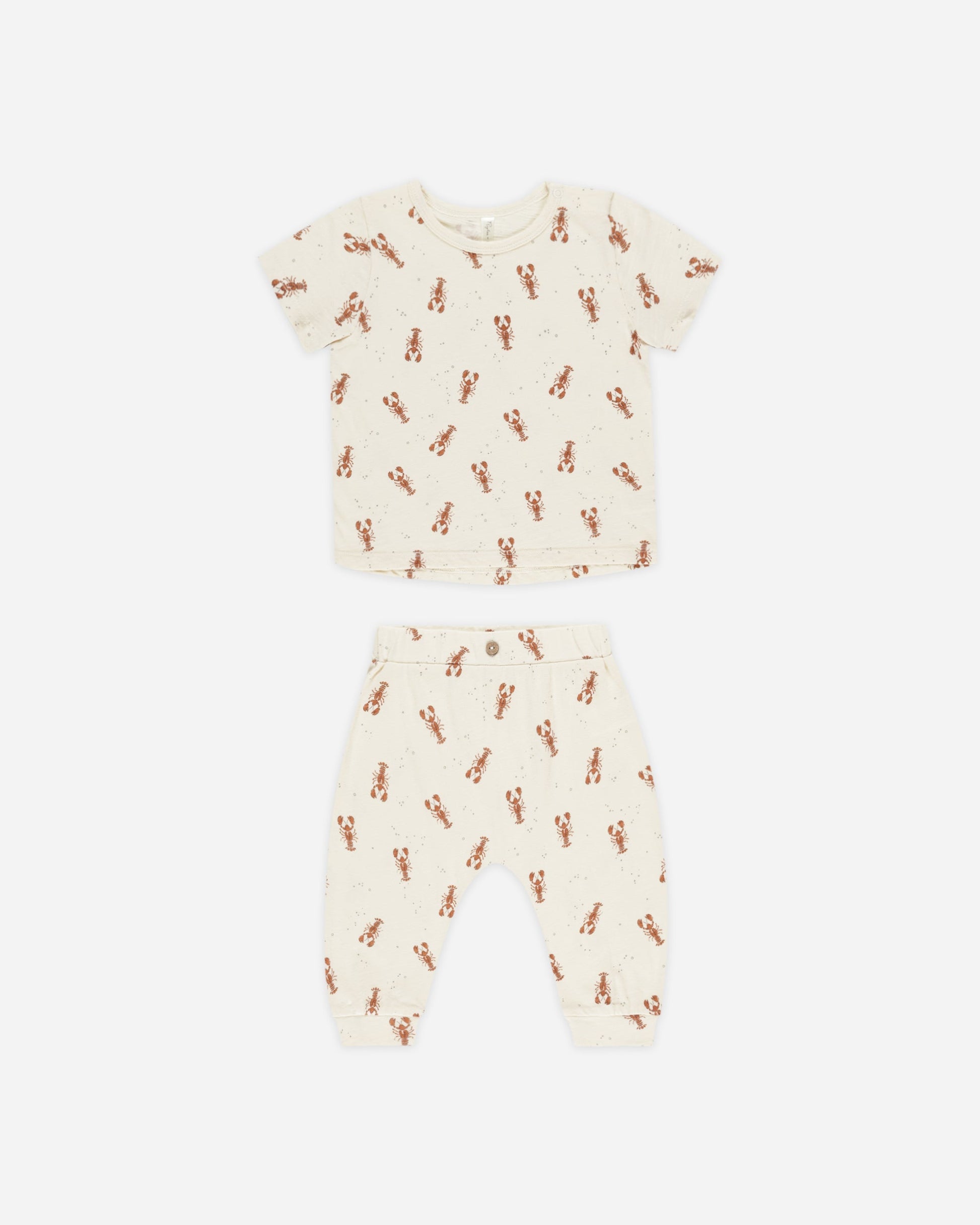 Tee + Slouch Pant Set Lobsters