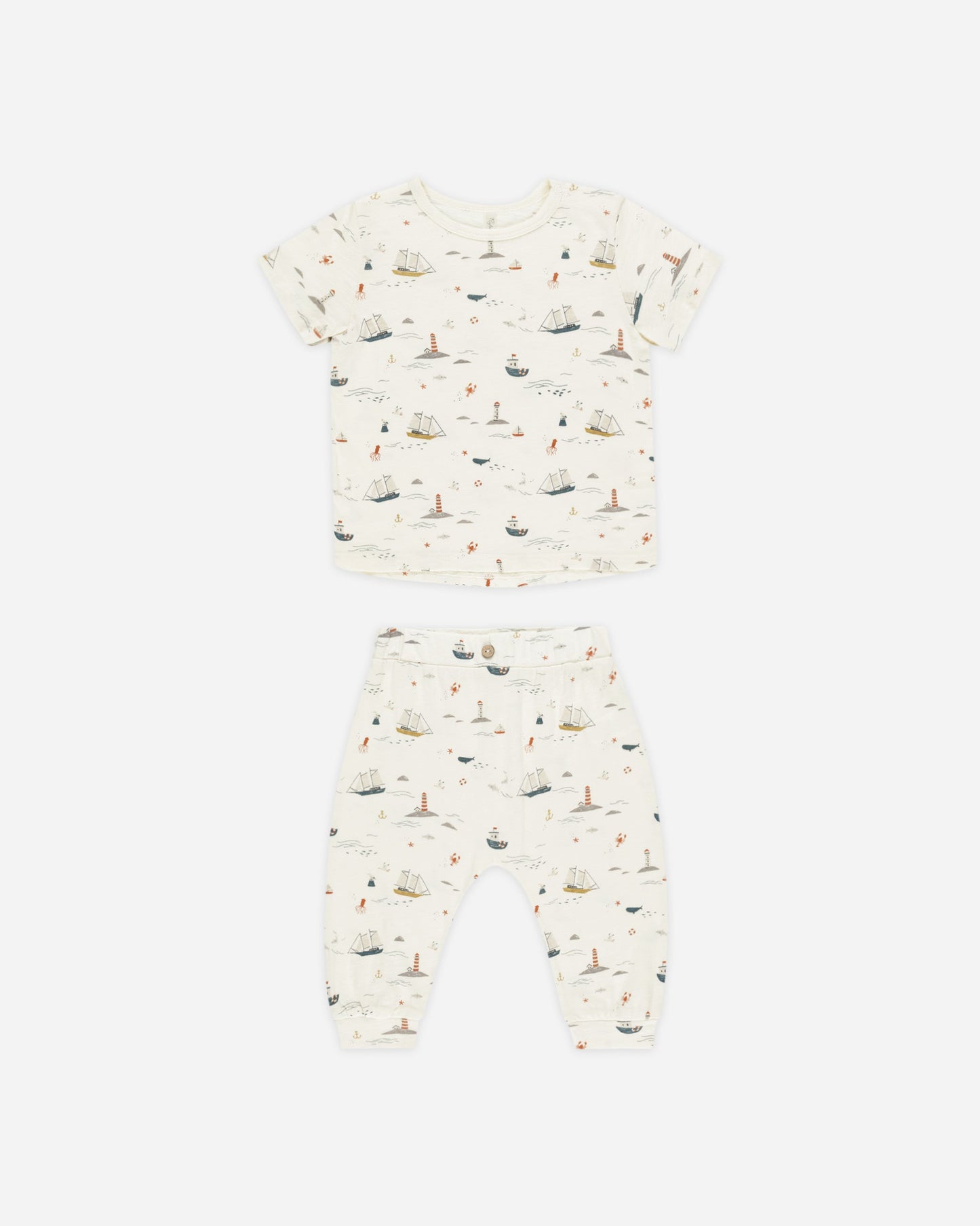 Tee + Slouch Pant Set Nautical
