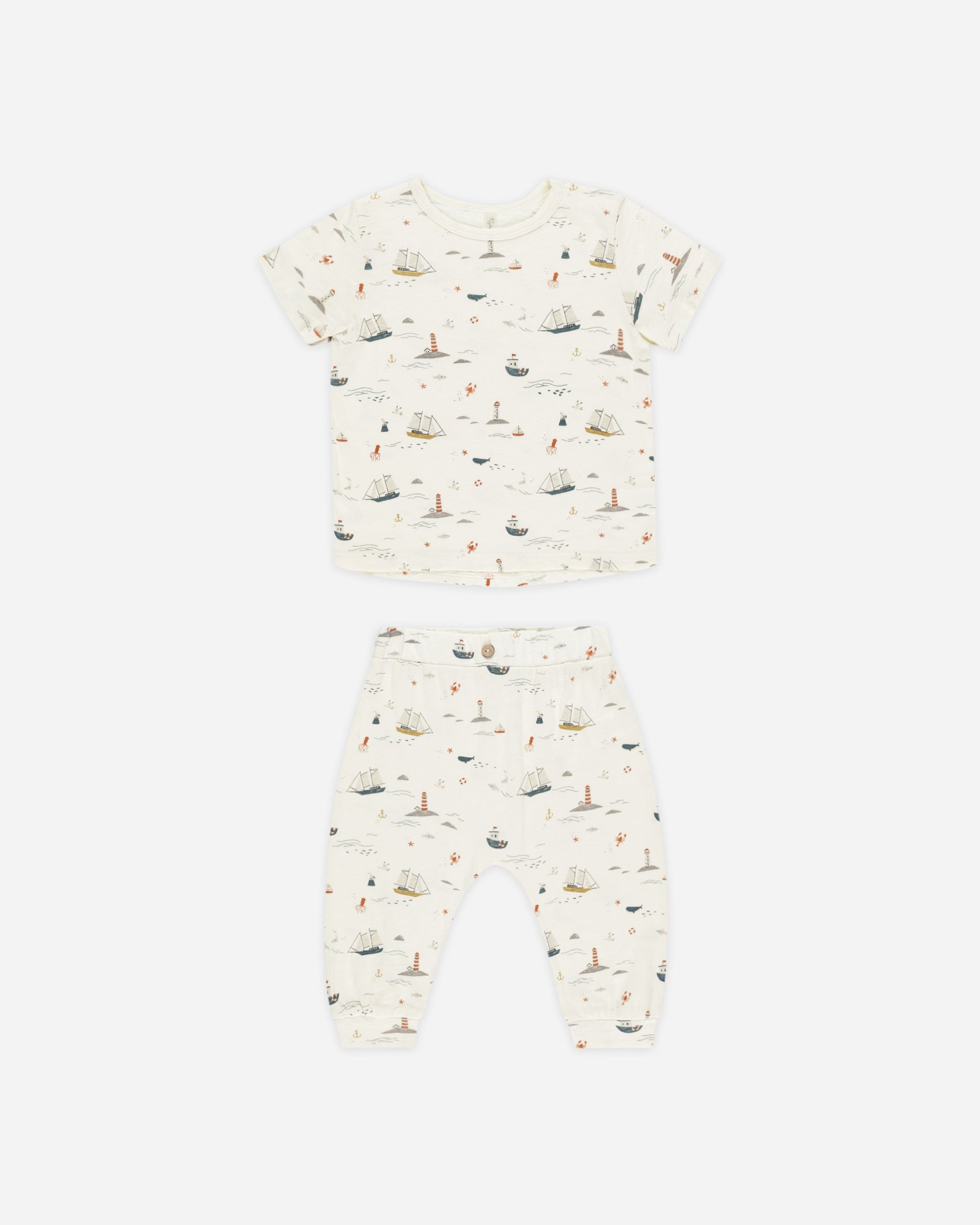 Tee + Slouch Pant Set Nautical