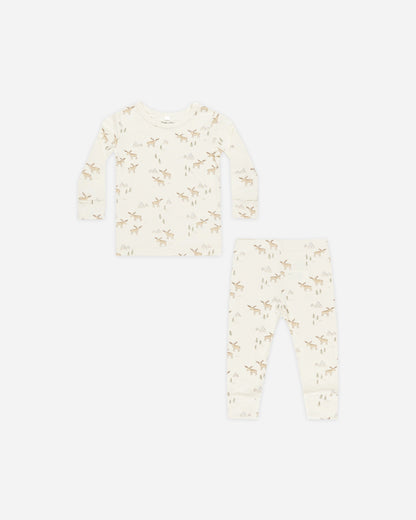 Long Sleeve Pajamas Moose