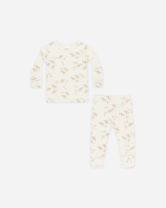Long Sleeve Pajamas Moose