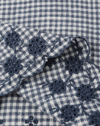 Lennon Dress Marine Gingham