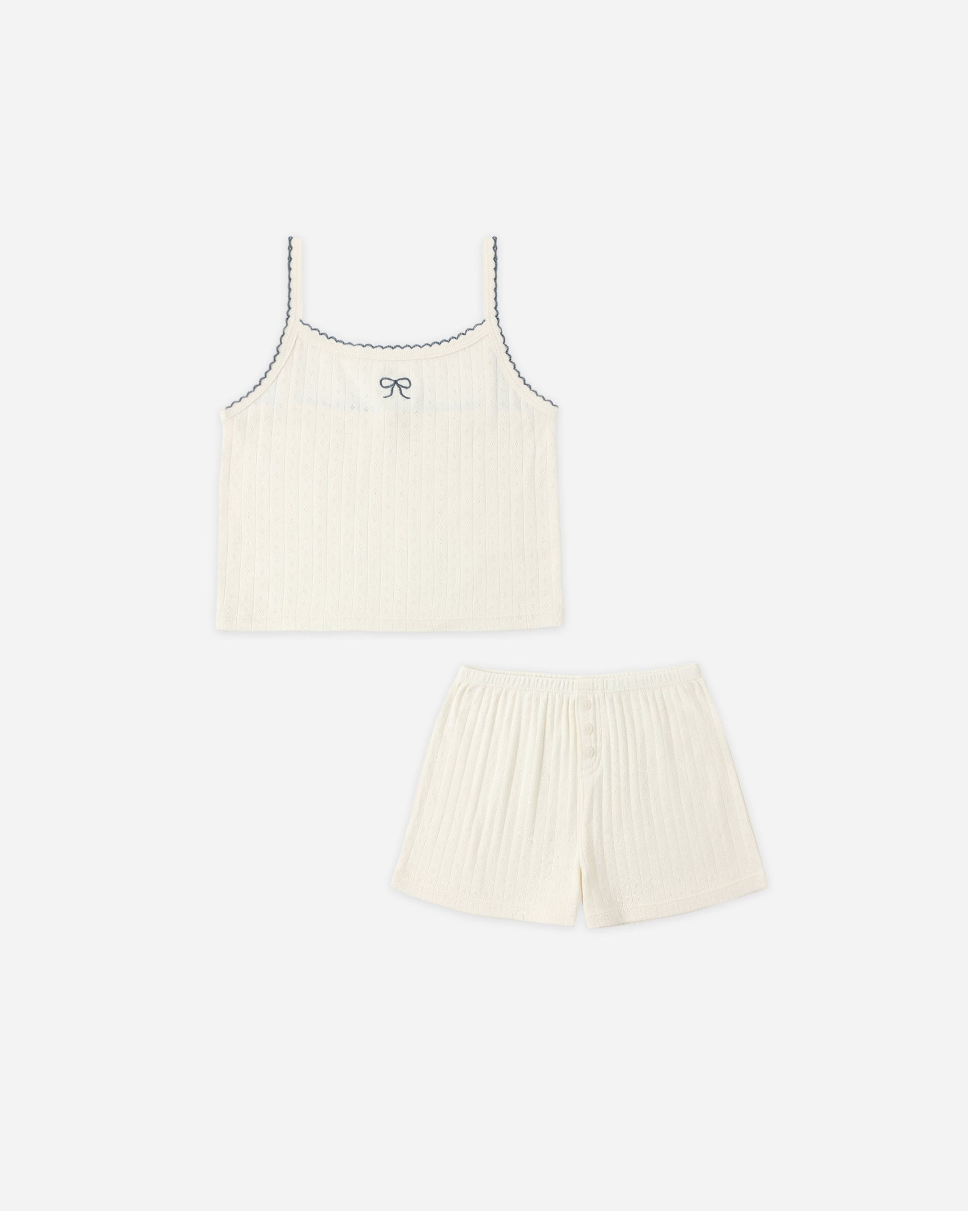 Pointelle Lounge Set Ivory