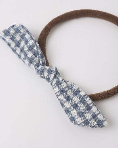 Little Knot Headband Marine Gingham
