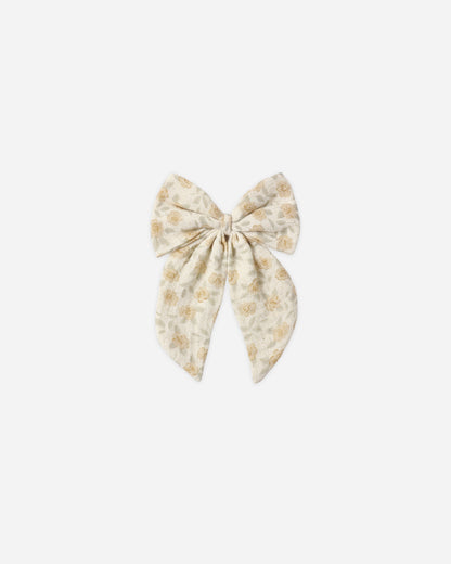 Oversized Bow Yellow Floral