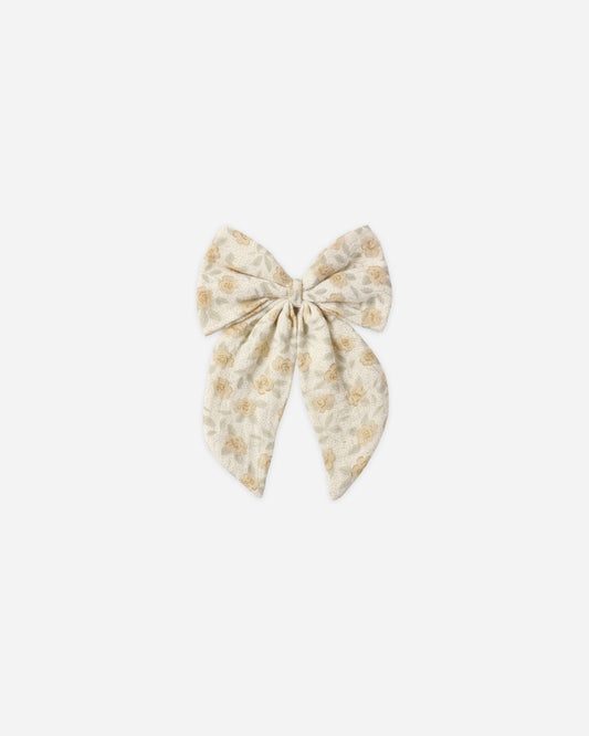 Oversized Bow Yellow Floral