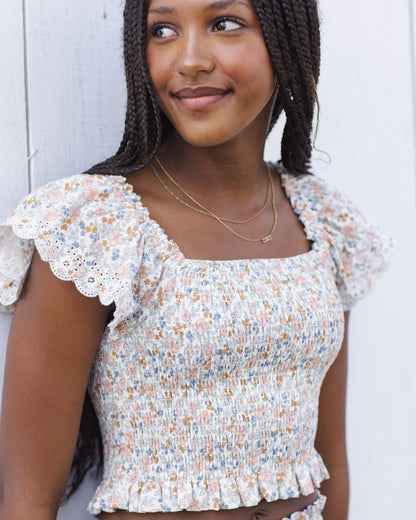 Teen Zayla Top Flower Fields