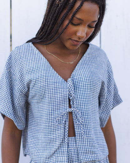 Teen Juniper Set Marine Gingham