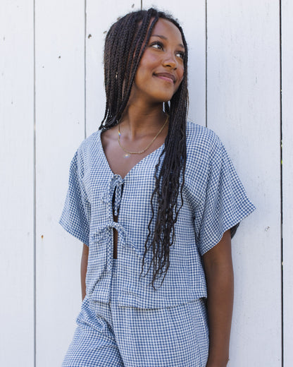 Teen Juniper Set Marine Gingham