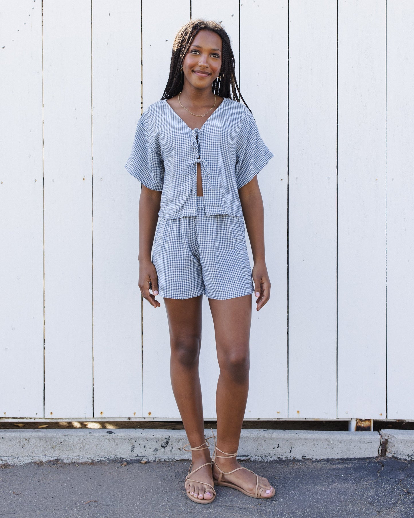 Teen Juniper Set Marine Gingham