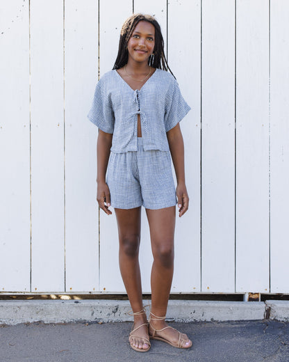 Teen Juniper Set Marine Gingham