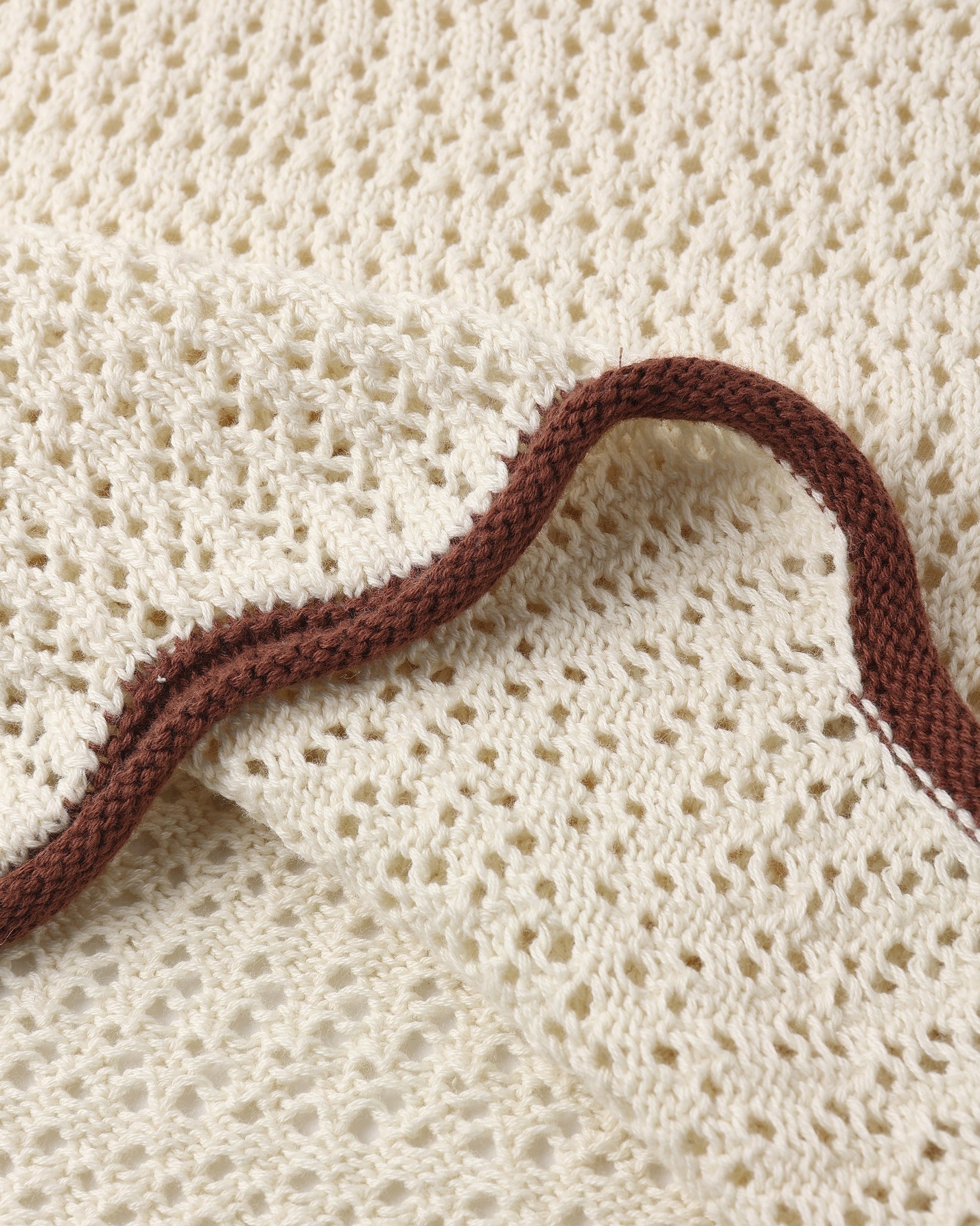 Teen Crochet Tank Set Natural