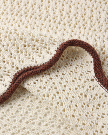 Teen Crochet Tank Set Natural