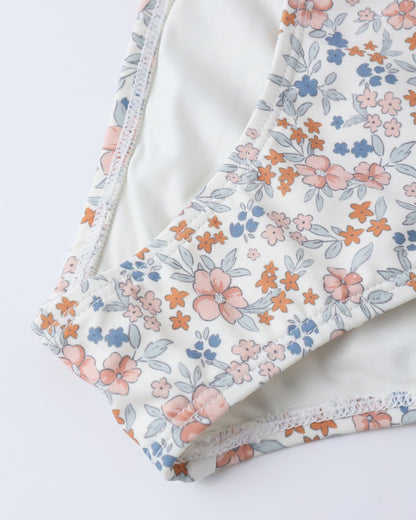 Teen Long Sleeve Bikini Set Flower Field