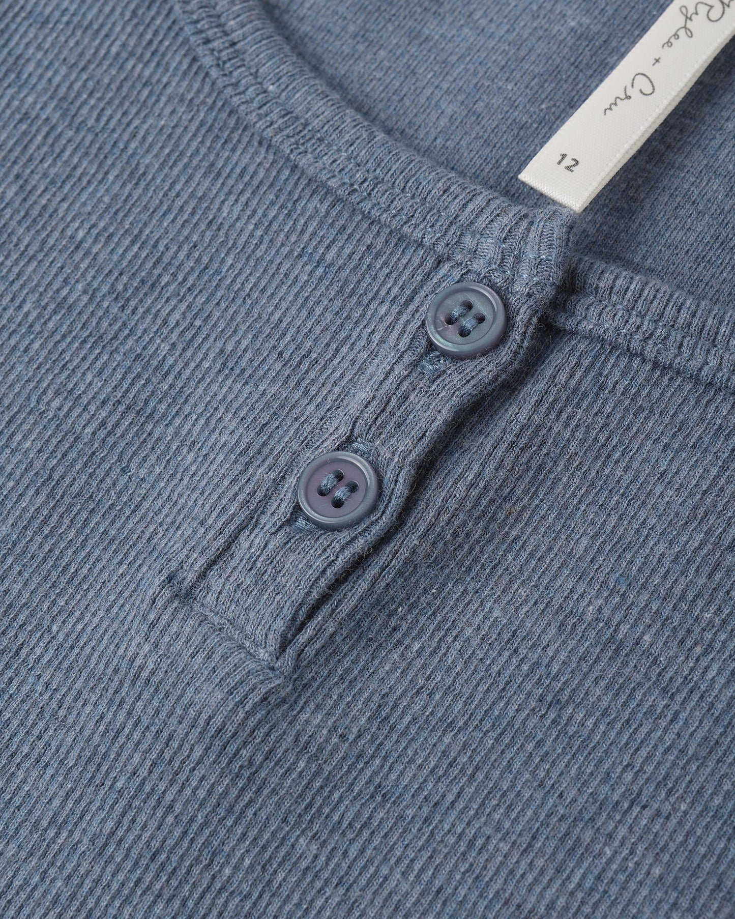 Teen Ribbed Tank Heathered Marine