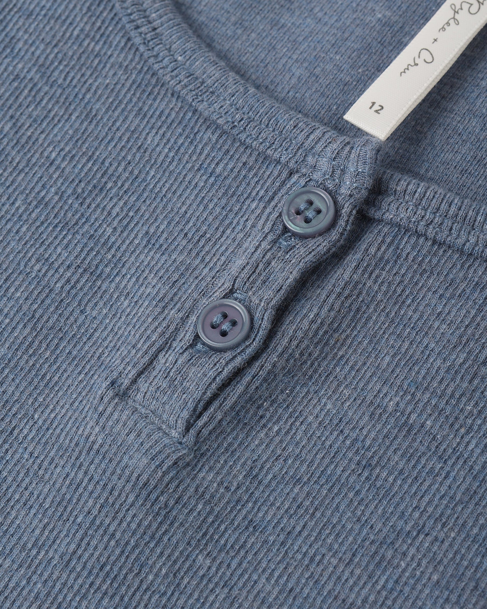 Teen Ribbed Tank Heathered Marine