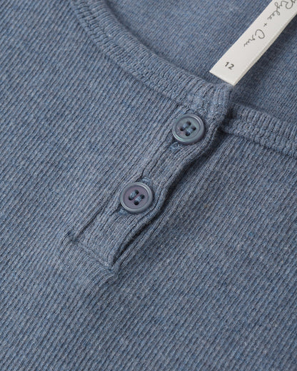 Teen Ribbed Tank Heathered Marine