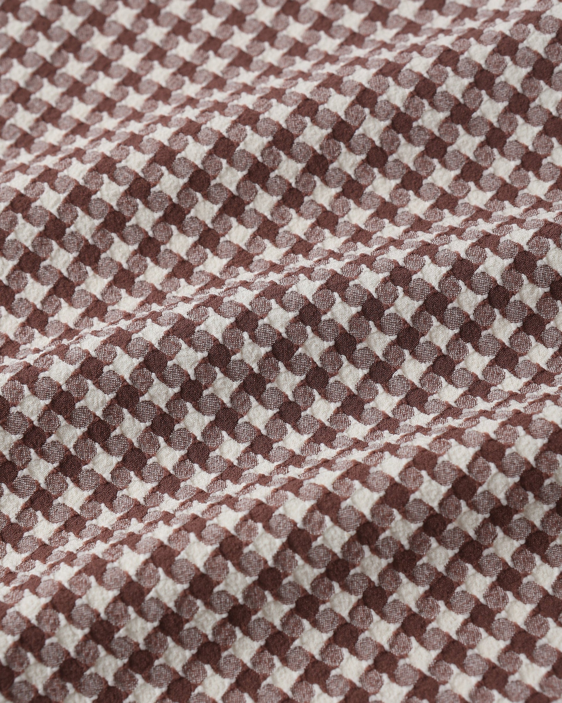 Women's Banded High Cut Bikini Bottom Chocolate Houndstooth