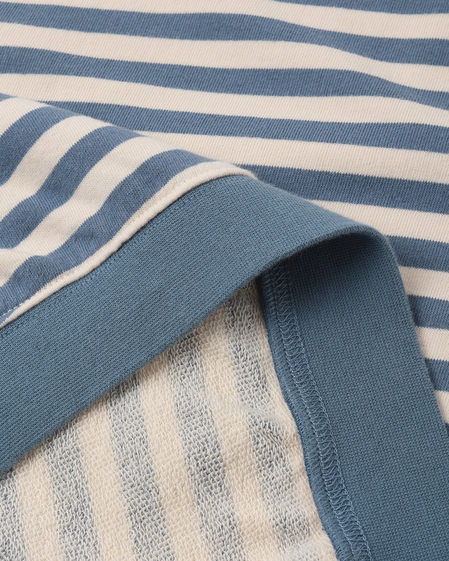 Women's Oversized Crew + Short Set Marine Stripe
