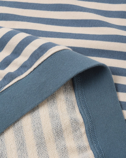 Women's Oversized Crew + Short Set Marine Stripe